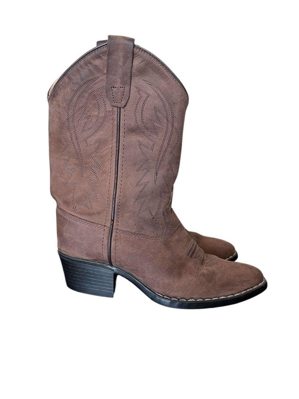 Cody James brown leather cowboy boots size 2 D Western Festival rodeo ranch kids - Picture 2 of 7
